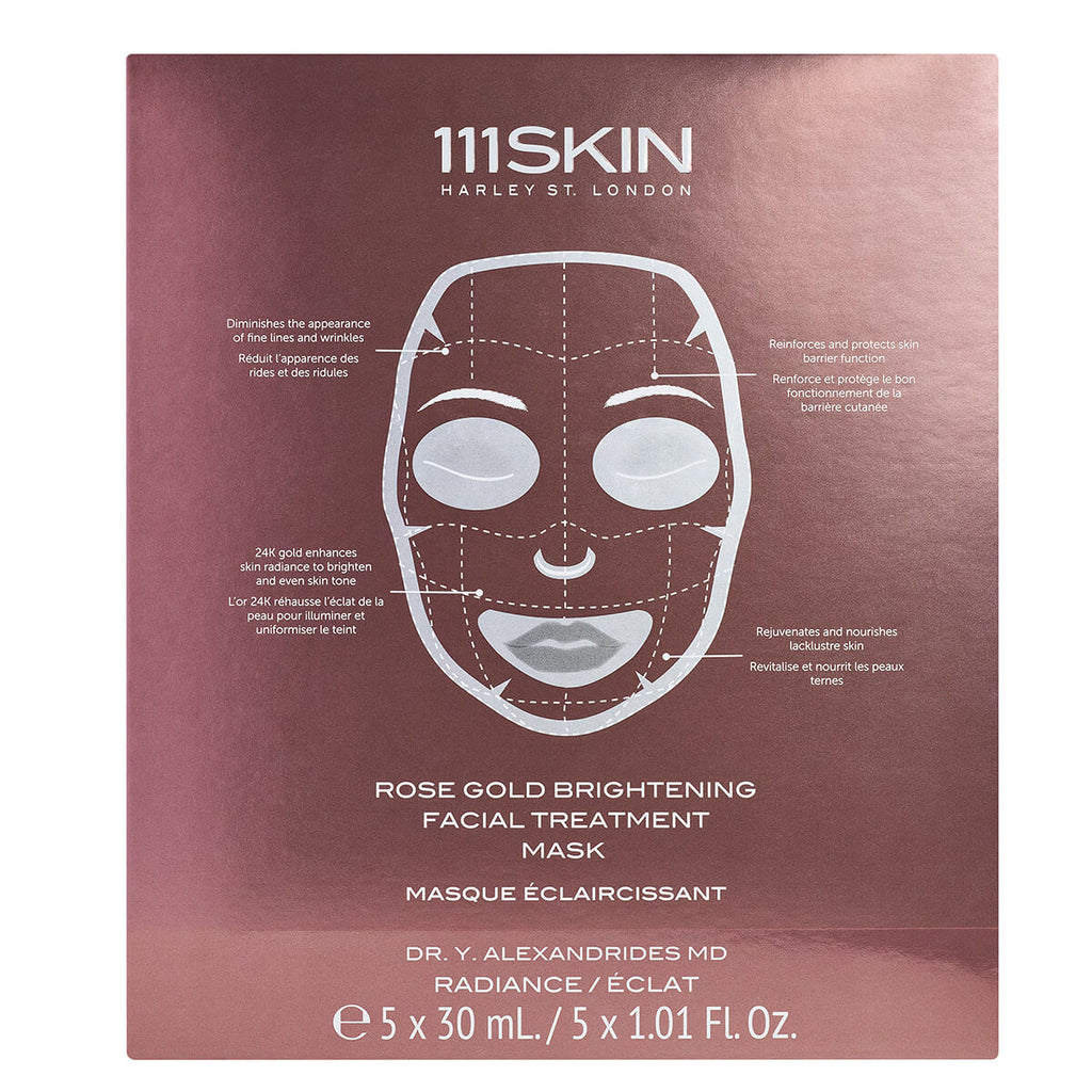 111Skin Rose Gold Brightening Facial Treatment Mask Box 5X30ML Yüz Maskesi 2